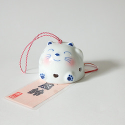 伊万里焼招き猫風鈴（大） 風鈴 市川冬山窯 通販 11694070