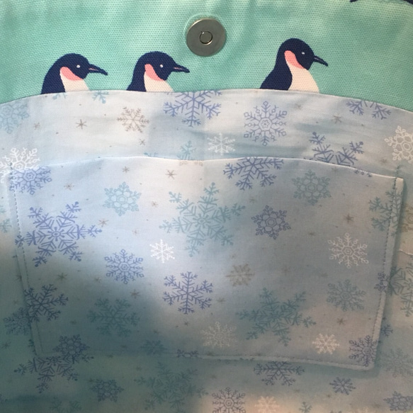 ペンギン親子のトートバッグ(M) 3枚目の画像