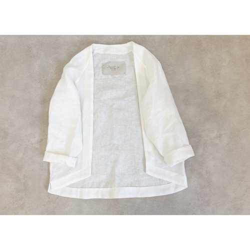数量は多 さらっと涼しい リネンのはおり リネン100% カーディガン 夏の ジャケット・アウター