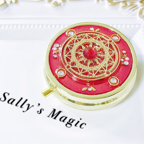 ✿ロータス様·専用✿ハンドメイド　ピルケース pastel pink キラキラ魔法のコンパクト ピルケース フリー