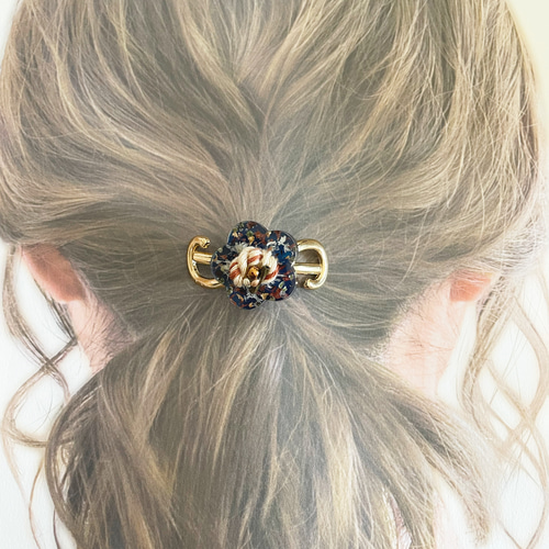 Iced flower④ ポニーフック ヘアカフス ハンドメイド