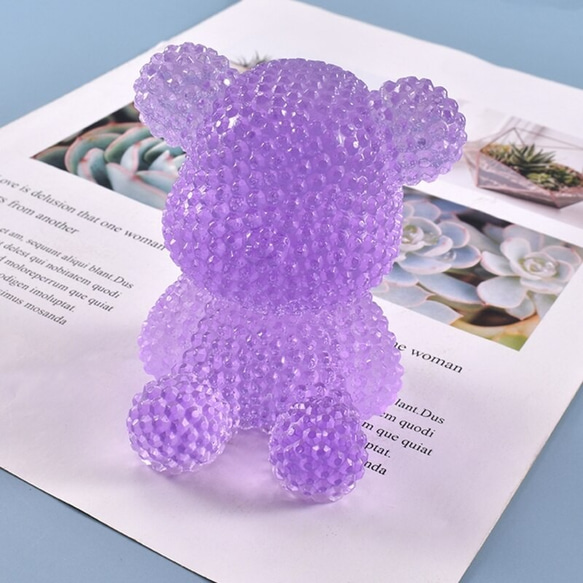 レジン モールド 熊 くま クマ クラフト ハンドメイド mold 型 お洒落 かわいい 人形 フィギュア インテリア 4枚目の画像