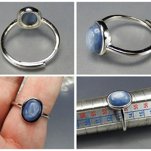 AAカイヤナイト指輪天然石シンプルリング12号前後107-009石街 指輪 
