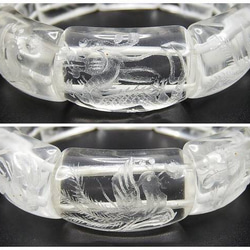 開運水晶バングルブレスレット龍鳳呈祥手彫りレア仕様天然石石街