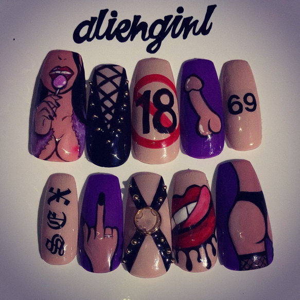 sexyネイル ネイルチップ（つけ爪） alien girl 通販 11368724｜Creema