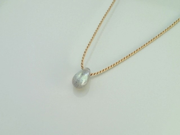 silk cord necklace ( labradorite ) 1枚目の画像
