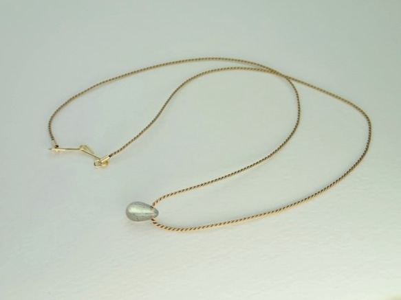 silk cord necklace ( labradorite ) 2枚目の画像