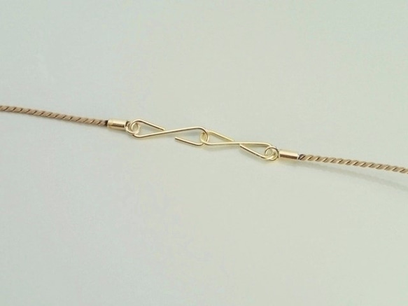silk cord necklace ( labradorite ) 3枚目の画像
