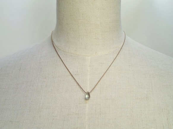 silk cord necklace ( labradorite ) 4枚目の画像