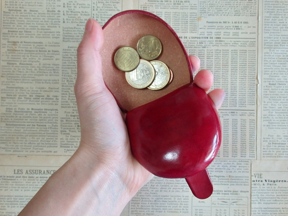 《即納》ポルタモネーテ（コインケース）/Rosso 4枚目の画像