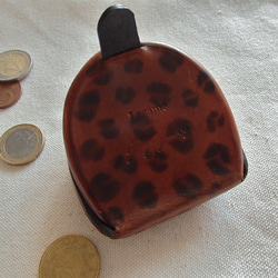 <訂製>coin case /Leopard, Brown 第3張的照片