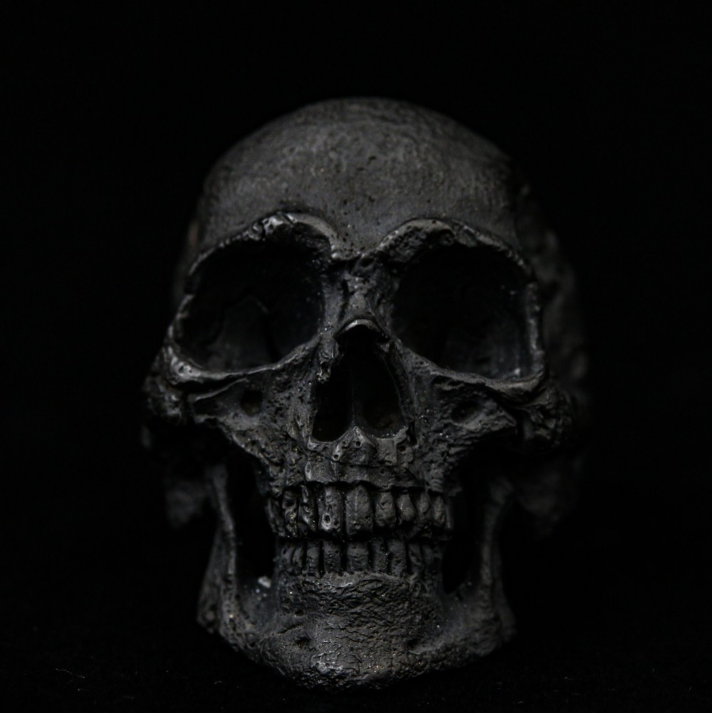 スカルリング925、シルバースカルリング、ヴィンテージシルバーリング、男性用パンクリング、メンズスカルリング、デスリング