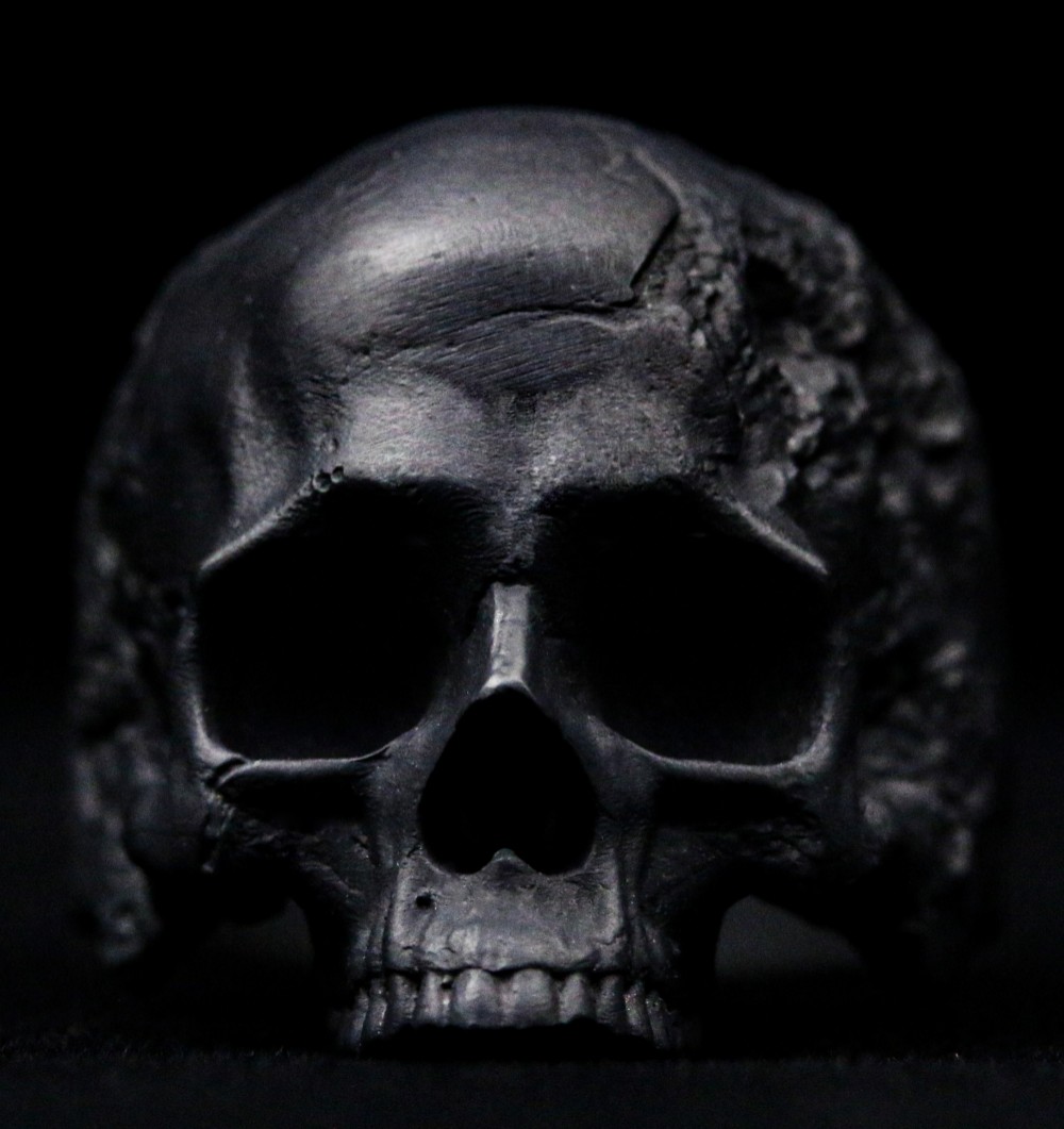 スカルリング、男性用スカルリング、ゴシックリング、スタンダードハーフジョーシルバーメンズスカルバイカーフリーメーソンロッ