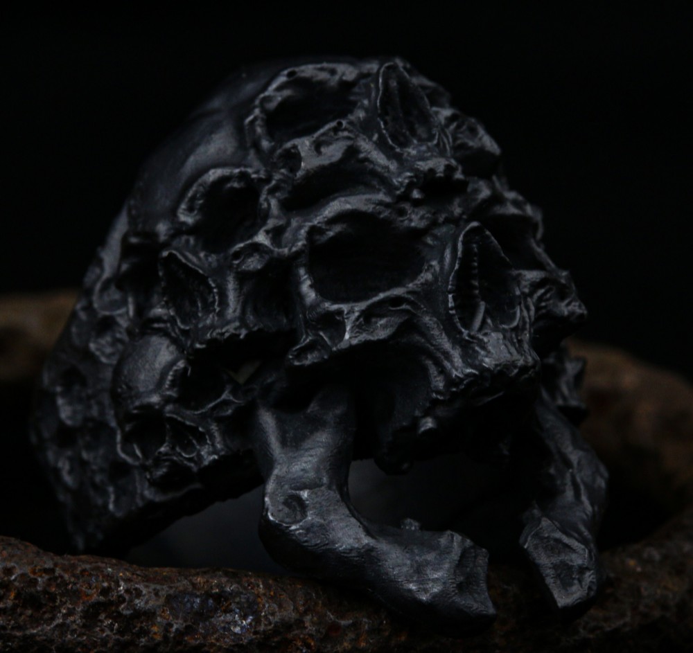 スカルシルバーメンズ、サウザンドフェイススカルリング、メンズアンドウィメンズバンドスタイル、スカルバイカーフリーメーソン