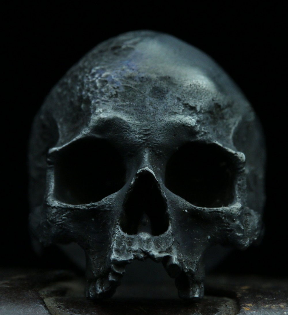 スターリングシルバースケルトンハンドリング、スカルリング、スケルトンリング、バイカー、ボーンズ、モーターサイクル、ジプシ