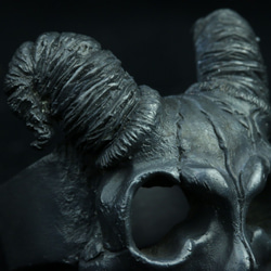 スカルリング、男性用スカルリング、ゴシックリング、羊の頭蓋骨-オートバイフリーメーソンロックハンドメイドジュエリー925 5枚目の画像