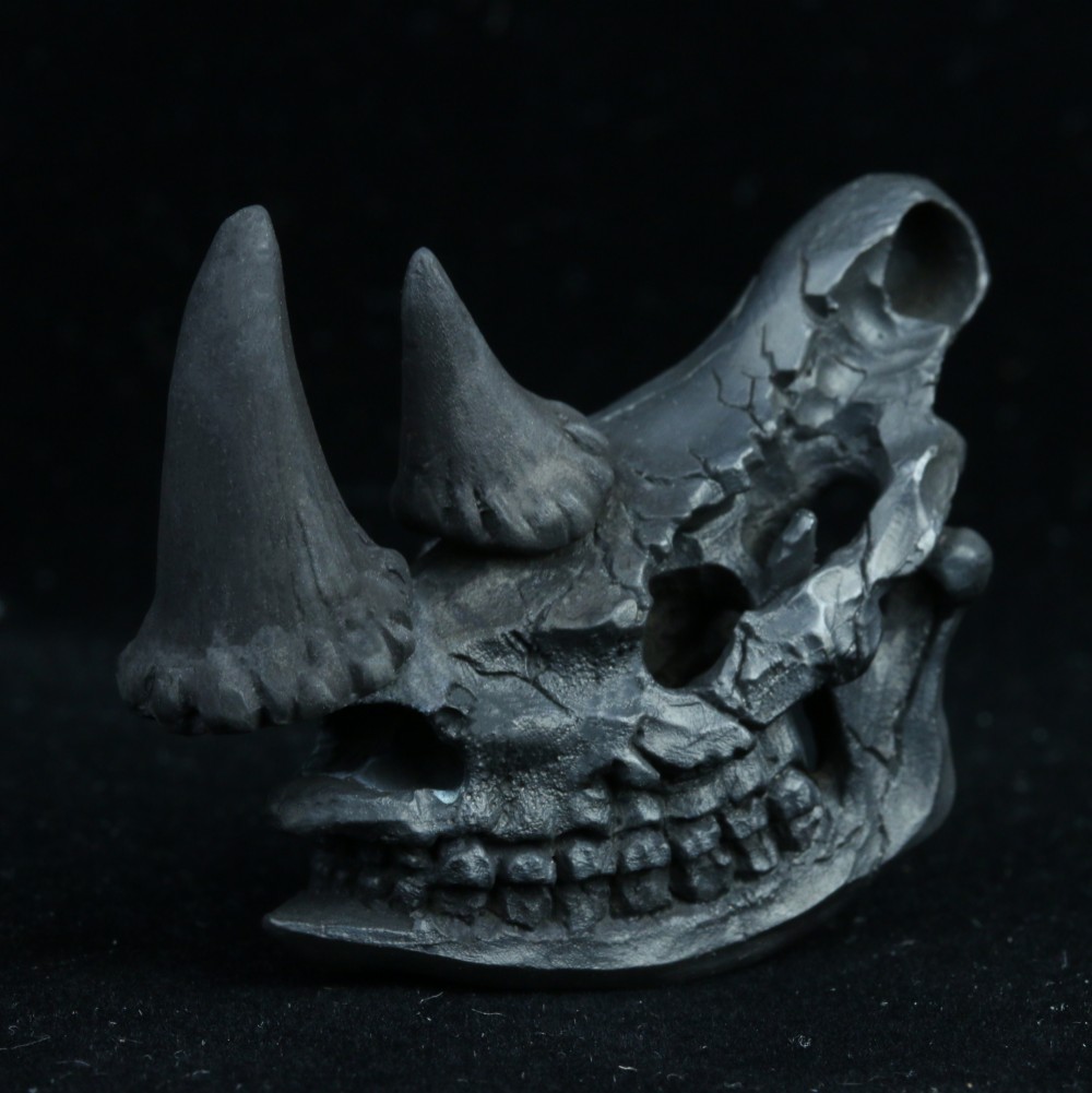 スカルリング、ライノヘッドペンダント、ライノヘッドオーナメント、アニマルスカル925スターリングシルバーペンダント、パン