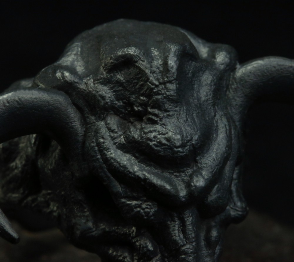 シルバーブルリング、メンズブルリング、3Dブルヘッドリング、酸化メンズリング、トーラスメンズリング、シルバートーラスリン