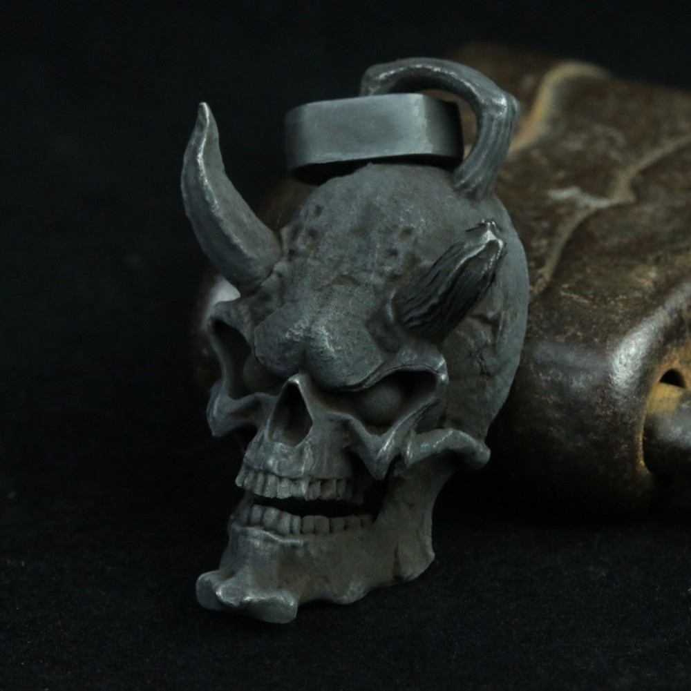 925スターリングシルバーペンダント、プラジナペンダント、スカルシルバーペンダント、スカルブラス、ゴシックオールブラック