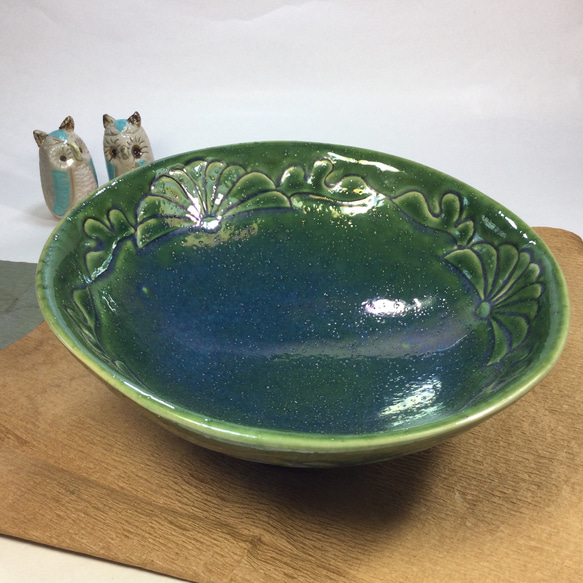 器市- ホーム＆キッチン 作家さんの織部大鉢・盛皿