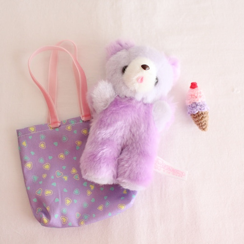 ファンシーアラモード　Sophie et Chocolat 　バニー　ぬいぐるみ 1点物コラボベア】ピンクパープル・ファンシーアラモード x