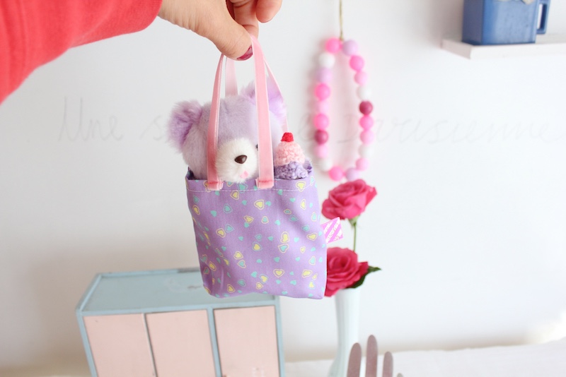 ★未使用品★ファンシーアラモード✴︎ソフィーエショコラコラボ✴︎くまさんぬいぐるみ 1点物コラボベア】パープル・ファンシーアラモード x ソフィーエ