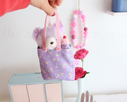 ★未使用品★ファンシーアラモード✴︎ソフィーエショコラコラボ✴︎くまさんぬいぐるみ 1点物コラボベア】パープル・ファンシーアラモード x ソフィーエ