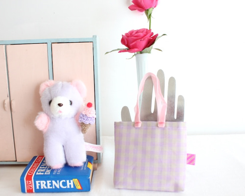 1点物コラボベア】ピンクパープル・ファンシーアラモード x ソフィーエ