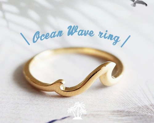オーシャン ウェーブ リング』SILVER925×K18イエローゴールド