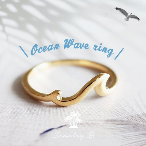 オーシャン ウェーブ リング』SILVER925×K18イエローゴールド
