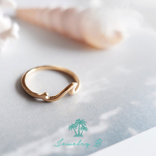 オーシャン ウェーブ リング』SILVER925×K18イエローゴールド