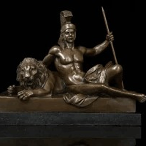 置物人形　神像　銅製　ブロンズ像　置物　インテリア　工芸品　美術品　A1291