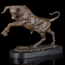 動物ブロンズ像 牛 大名品 インテリア家具 置物 彫刻 銅像 彫像 美術品