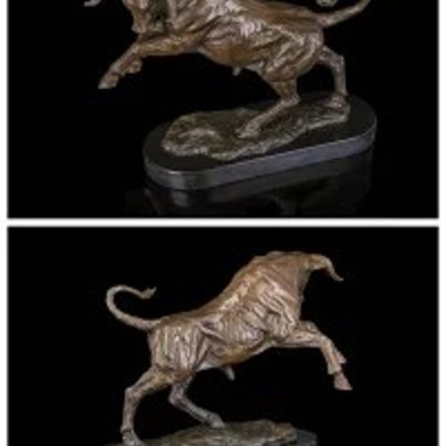 動物ブロンズ像 牛 大名品 インテリア家具 置物 彫刻 銅像 彫像