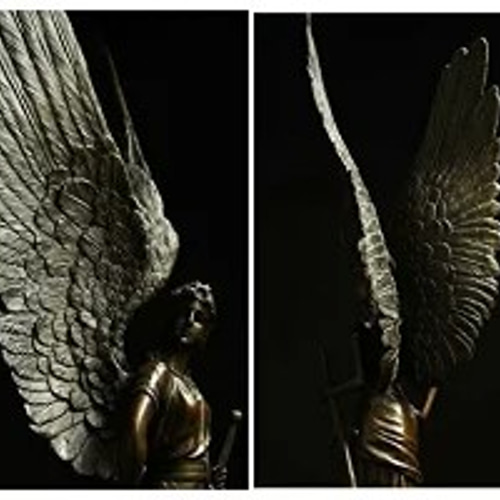 超大型ブロンズ像 大天使ミカエル 65cm 名品置物彫刻銅像インテリア