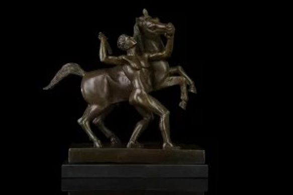 人気が高い インテリア 馬と裸男 大人気ブロンズ像 彫刻 インテリア 銅像 彫刻・オブジェ