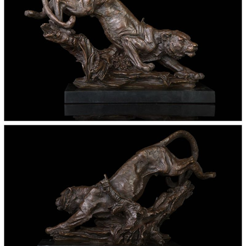 大型動物ブロンズ像 虎 大名品 インテリア家具 置物 彫刻 銅像 彫像