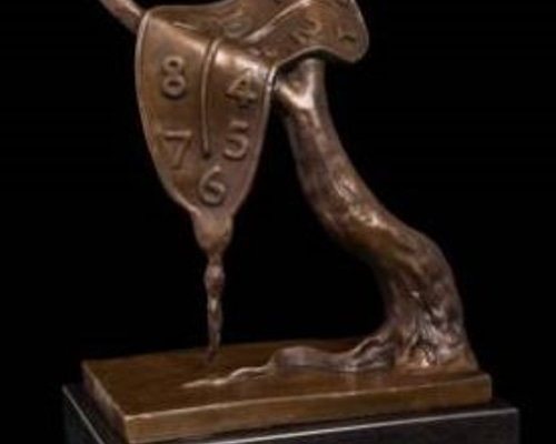 ブロンズ像 時間のプロフィール ダリ 名品 インテリア家具 置物 彫刻