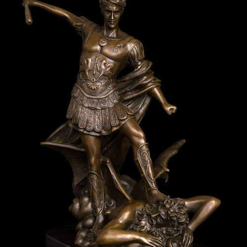 ブロンズ像 戦士 インテリア家具 置物 彫刻 銅像 彫像 美術品