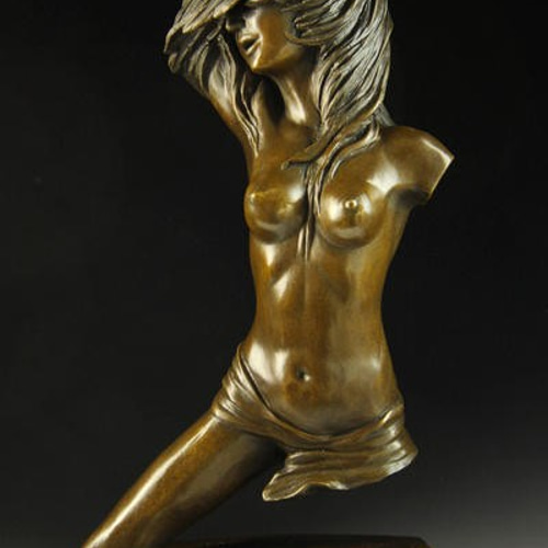 家具・インテリアアート　人形　銅製　ブロンズ像　置物　インテリア　工芸品　美術品　A1429