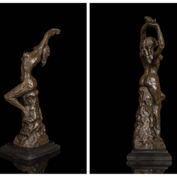 ブロンズ像　踊る裸婦の少女　インテリア家具　置物　彫刻　銅像　彫像　美術品フィギュア贈り物 プレゼント 2枚目の画像