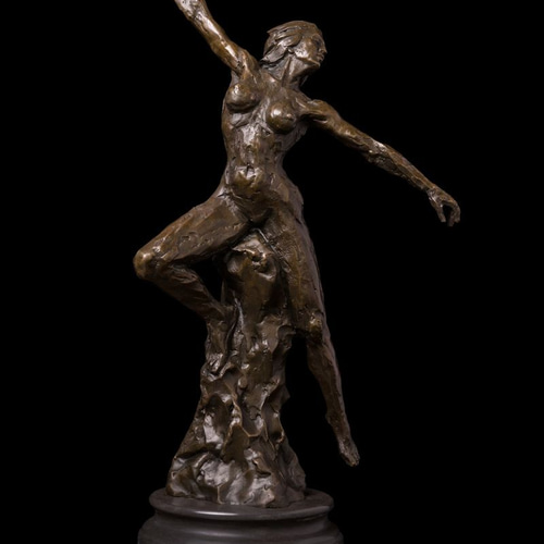 彫刻  像の置物像ガーデンフィギュア ブロンズa ブロンズ像 美少女 40cm名品 インテリア家具 置物 彫刻 銅像