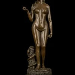 美品】人形 彫像 ブロンズ像 銅製 インテリア 置物 工芸品 美術品 B5