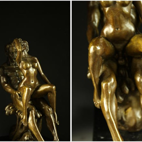 大人気ブロンズ 春宵一刻 名品 インテリア家具 置物 彫刻 銅像 彫像