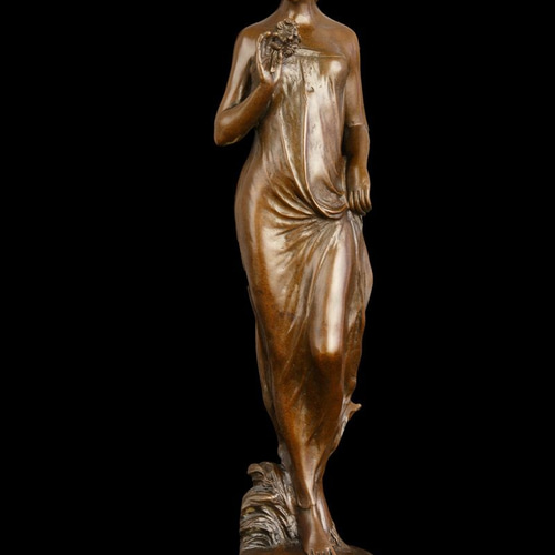 永楽】大人気ブロンズ像 乙女 インテリア 彫刻 銅像