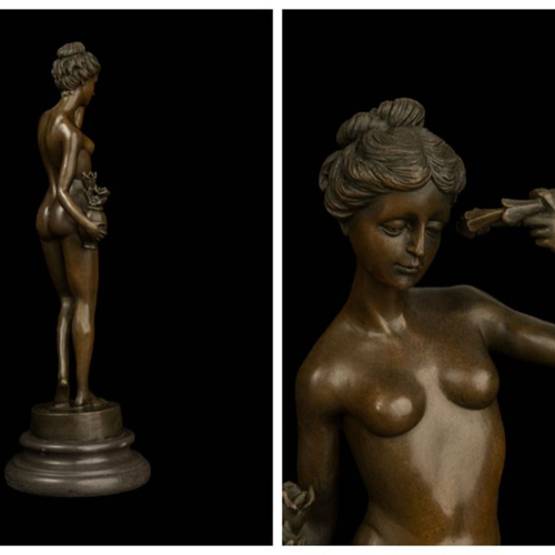 超人気ブロンズ像 裸の少女名品 インテリア家具 置物 彫刻 銅像 彫像