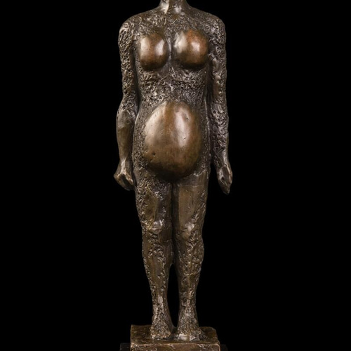 大人気ブロンズ像 妊娠裸婦 インテリア家具 置物 彫刻 銅像 彫像 美術