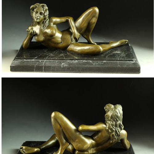 超人気ブロンズ像 セクシーな裸女 Nino Oliviono 名作 インテリア 彫刻