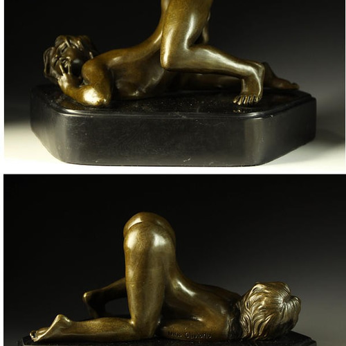 超人気ブロンズ像 セクシーな裸女 Nino Olivionoインテリア家具 置物