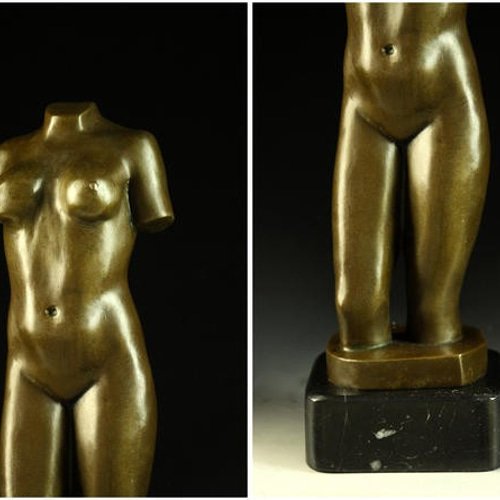 人気ブロンズ像 裸少女の体 マイヨール 31cm インテリア家具 置物